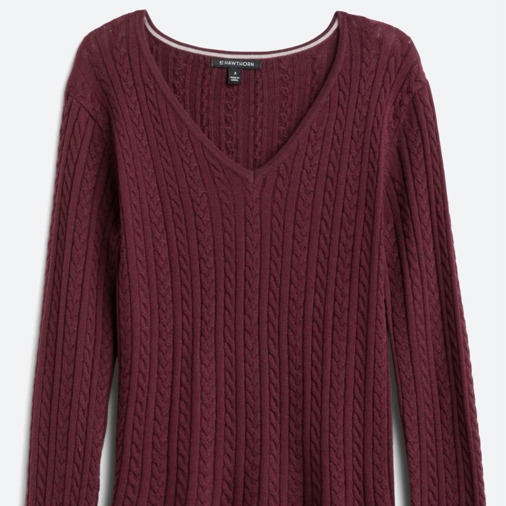 Very soft cable neck sweater